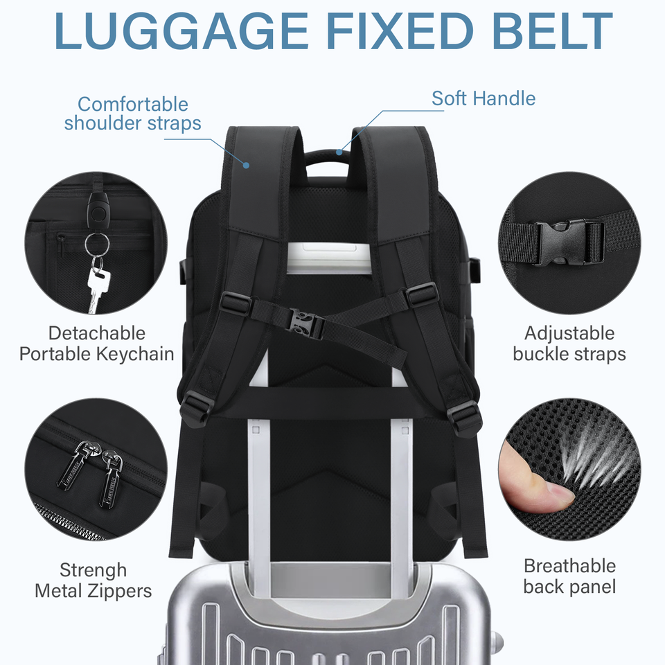 30L Carry on Travel Backpack for Airplane 17.3 Inch Laptop Backpack ...