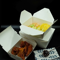 Boîte à lunch en papier biodégradable, imperméable, avec logo personnalisé, adaptée aux poulets frits, pour emporter