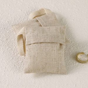 Custom Logo High Quality Cotton Canvas Bag Jewelry <b>Drawstring</b> <b>Pouch</b> Bag Jewel Gift Packaging Bag - Product Image 1