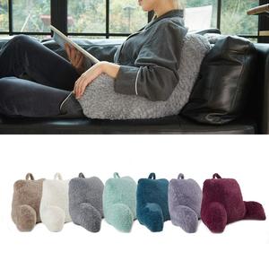 Wholesale Soft Home Lumbar Support Back Cushion Plush Reading <strong>Pillow</strong> <strong>Backrest</strong> <strong>Pillow</strong> with Arms - Product Image 6