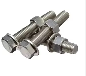 Carbon steel Fasteners imperial din933 hex bolts boulons 10.9 12.9 grade 5 8 8.8 steel galvanized m5 m6 m8 m12 din 933 hex bolts