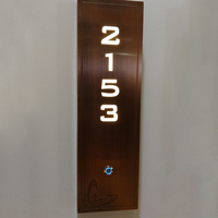 Vente en gros Led électrique intérieur en acier inoxydable lettres fluorescentes surélevées et acrylique éclairage maison numéros plaques