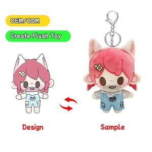 Fabricante de peluche personalizado Kawaii peluche rosa llavero de peluche juguete de peluche llavero personalizado