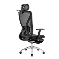 Chaise de travail chaise de bureau moderne ergonomique en maille avec repose-pieds