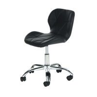 Chaise de bar moderne et simple en PU, pivotante, sans accoudoirs, avec dossier haut, convertible en fauteuil à dossier ailé, idéale pour salon de coiffure, imperméable