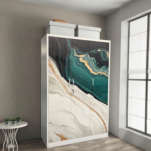 Nuovo Arrivo: Armadio Moderno in Acciaio Stampato con Ante Multiple, Specchio e Spazio di Archiviazione per Camera da Letto/Appartamento - Mobili Domestici Durevoli - Product Image 5