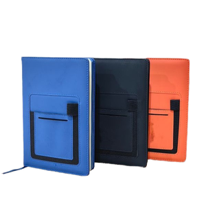 Carnet de notes A5 en cuir de luxe personnalisé avec gaufrage, pochette portable pour téléphone et porte-cartes, couverture en papier pour l'éducation - Product Image 5