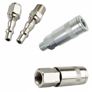 Venta Directa de Fábrica de Herramientas Neumáticas Ningbo Dingyi, Juego de 4 Acoplamientos Rápidos de Estilo Británico, Hierro Galvanizado, Suministro de Fábrica - Product Image 1