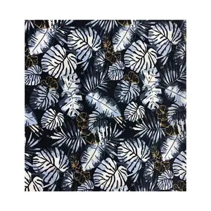 100% cotton blue and white botany pattern popular printed fabric
