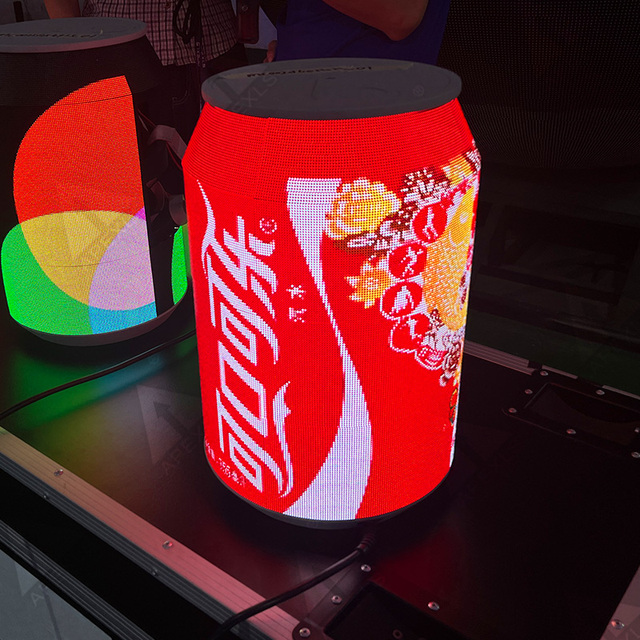 258x393mm Mini Creative Full Color Can Led Advertising Screen Digital Signage Can LED Display for Beer Bottle Beverage