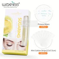 Waxkiss Kit de cire à sourcils stylo à épiler de précision avec bandes de sucre pour l'épilation
