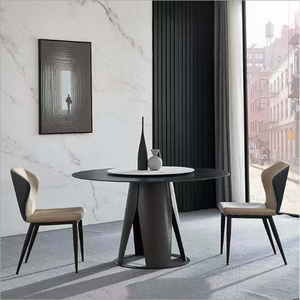 Tables à manger pliantes en marbre de petite taille, Esstisch Marmor <span class=keywords><strong>Table</strong></span> Salle à Manger, <span class=keywords><strong>table</strong></span> ronde pivotante en marbre, design moderne - Product Image 3