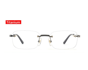 高級ブランドビンテージ眼鏡眼鏡カスタムメイド光学式リムレス眼鏡フレーム純粋なチタンフレーム - Product Image 2