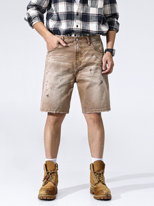 Venta al por mayor de moda de la marca de pantalones vaqueros rasgados de los hombres de impresión personalizada azul rasgado pantalones vaqueros casuales largos - Product Image 2