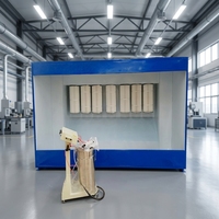 Machine de peinture en poudre manuelle et système de récupération de poudre avec four de cuisson pour usage automobile, temps de séchage de 15 minutes