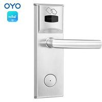 OYO Matériau de qualité supérieure Système de gestion d'hôtel électronique en acier inoxydable Clé RFID intelligente Carte de verrouillage de porte d'hôtel