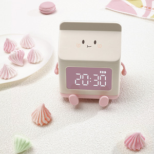 Cartoon Milk Box Alarm <b>Clock</b> <b>Led</b> Display Student Timer For Kids And School Use - Product Image 5