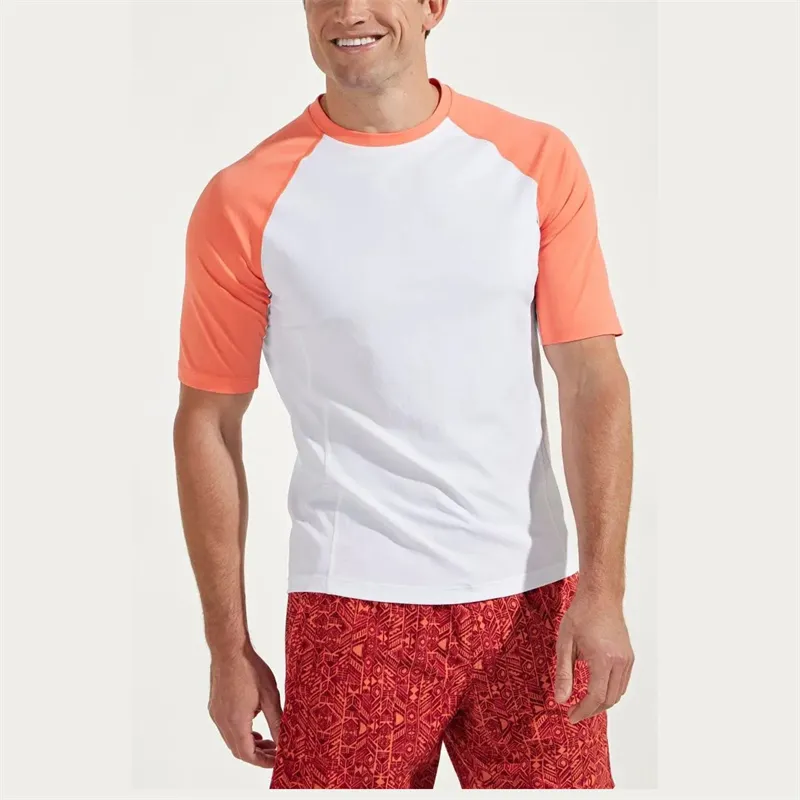 Groothandel Custom Logo Snel Droog Upf50 + Lange Mouw Compressie T-Shirt Surfen Rash Guard Zwemshirt Mannen