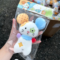 Boneka Hewan Kartun Berwarna Sesuai Logo Kustom, Tikus Plush Maskot Hadiah Mainan