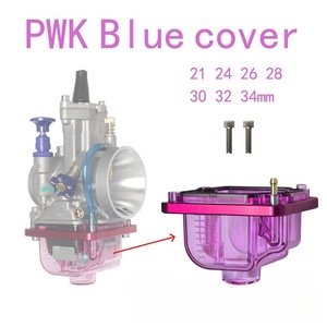 Cubierta Inferior Transparente de Nylon para Carburador PWK KOSO KSR con Anillo de Aluminio CNC y Tapa de Aceite Modificada con Cámara de Flotador - Product Image 3