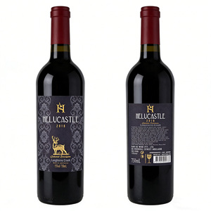 High Quality Custom Printing Private <b>Red</b> Wine Sticker Roll Vinyl Adhesive Waterproof logo Gold Foil Wine Bottle Label Sticker - Product Image 5