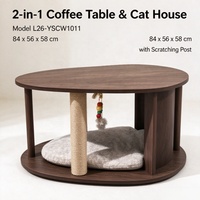 Table d'appoint et table basse USMILEPET pour humains et animaux, 2-en-1, nid douillet pour animaux, montage facile pour salon, balcon, appartement