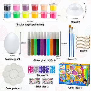 खुली थोक diy ईस्टर पेंटिंग किट कला मिनी पेंट सेट ऐक्रेलिक पेंट पॉट ड्राइंग टॉय सेट - Product Image 2