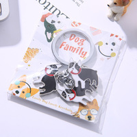 Nouveau porte-clés en métal avec pendentif bijou en forme de goutte d'huile pour chien, style américain, tendance, vente en gros, petit cadeau