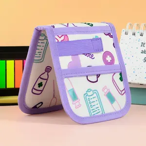 Custom Soft Fabric Cover Nurse Multipurpose Pocket Carrying Case Pen Bag Coin Purse Wallet