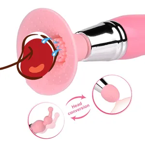 Mini juguete sexual 3 en 1 para mujer, estimulador de clítoris, pezón, Vagina, masajeador de punto G, vibrador Sexy