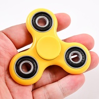Fidget Spinner anti-stress camouflage en plastique électroplaqué, trois doigts, coloré, pour jeunes (7-14 ans), vente en gros