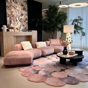 Conjunto de Sofá Modular de Tela - Elegante Sofá Combinado Tamaño Queen para la Esquina de una Sala de Estar Moderna y Sencilla - Product Image 1