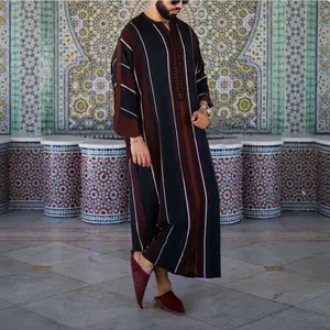 Geleneksel müslüman giyim islam Abaya Dubai Robe islam adam arabistan suudi fas Kaftan Thobe erkekler için