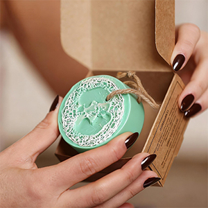 <b>Loofah</b> Soap Bar with Mint Scent Natural Handmade Soap & <b>Loofah</b> for Hand Face and Body Gentle Exfoliation Hydration & Nourishment - Product Image 6