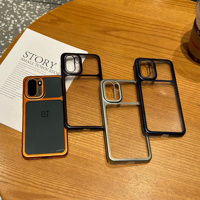 Ultra Thin Luxury PC Plating Frame Frosted Matte Translucent Hard Phone Case for OnePlus 1+ Ace 6/6t/15/15T/13/13T/15R