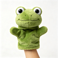 Marionnettes à main en peluche animaux de dessin animé : Chat, Lapin, Ours, Grenouille, Chien, Canard – Jouet doux pour l'histoires pour enfants