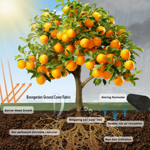 Tissu paysager respirant anti-UV écologique <span class=keywords><strong>de</strong></span> longueur personnalisée 10m 3000m, tissu non tissé spunlace pour le contrôle des <span class=keywords><strong>mauvaises</strong></span> <span class=keywords><strong>herbes</strong></span>, conception pratique - Product Image 5