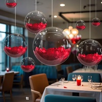 Superbe décoration de ballons Bobo créative avec pendentif en pétales de rose en PE pour centre commercial, restaurant, mariage romantique, suspension au plafond