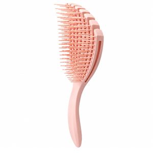 Custom Styling Anti-Static Curvy Vent Detangling Hair Brush Handle Compact Design for Wet Dry Curly Hair - Product Image 1
