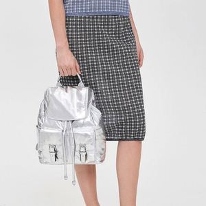 <b>Students</b> Schoolbags Letter Preppy Style Metallic Flap <b>Backpack</b> Custom Multiple Pockets Waterproof Daypack Travel Nylon Large - Product Image 3