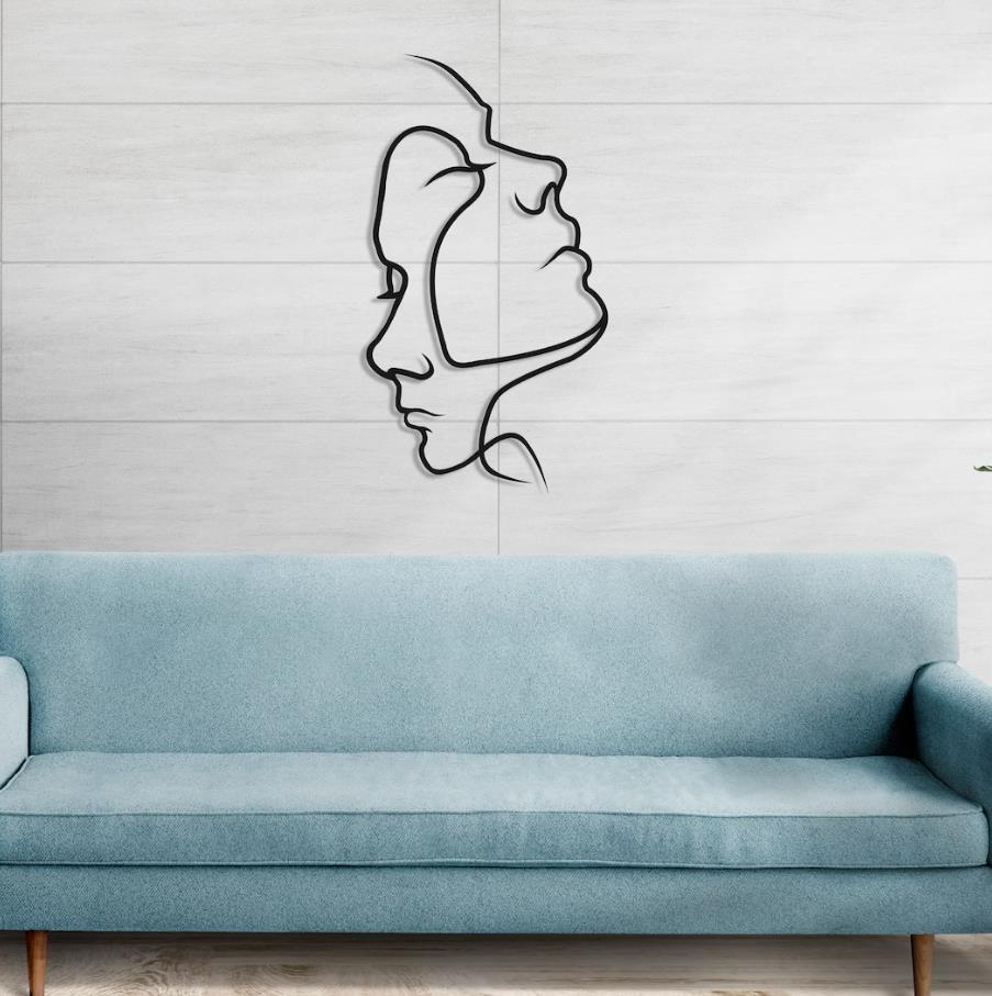 Minimalist Line 2 Faces Metal Minimalist Art Geometric Wall Decor Interior Decoration Wall Hangings Home Wall Art · image 3