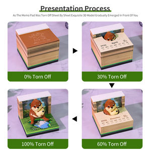Bloc de Notas con Calendario 3D de Nutria, Escultura de Papel de Animales, Modelo 3D, Juguete de Papel con Desgarre Manual Oculto, Bloc de Notas Semanal, Calendario de Escritorio - Product Image 5
