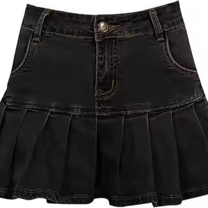 Jupe Courte Plissée en Jean Taille Haute pour Femme – Nouvelle Collection Été Tendance et Abordable - Product Image 5