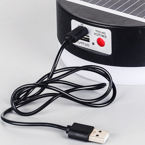 ไฟฉุกเฉิน LED พลังงานแสงอาทิตย์ พร้อมตะขอเกี่ยว แบตเตอรี่ Li-ion 4800mAh ตัวเครื่องพลาสติก ใช้งานฉุกเฉินได้ 6 ชั่วโมง ควบคุมด้วยระบบสัมผัส กันน้ำระดับ IP30 - Product Image 5