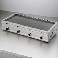 Nouvel Arrivage DanFuQi Plaque de Cuisson à Gaz Plate en Acier Inoxydable pour Burgers, Garantie 1 An, Nettoyage Facile, Silencieux