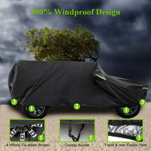Housse de protection pour <span class=keywords><strong>Jeep</strong></span> <span class=keywords><strong>Wrangler</strong></span> 4 portes 1987-2026, protection contre le soleil, <span class=keywords><strong>la</strong></span> pluie, le vent, <span class=keywords><strong>la</strong></span> neige, <span class=keywords><strong>la</strong></span> poussière, avec fermeture éclair sur <span class=keywords><strong>la</strong></span> porte du conducteur, noire - Product Image 5