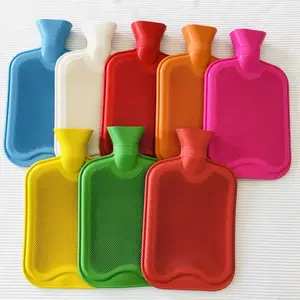زجاجة ماء ساخن مطاطية ، زجاجة ماء ساخن بألوان مختلطة مع غطاء للبيع بالكامل