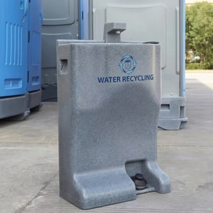 Station de lavage des mains portable en PEHD économique, à commande au pied, lavabo <span class=keywords><strong>mobile</strong></span> en plastique autonome pour extérieur public - Product Image 4