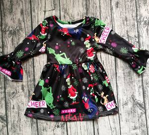 niñas vestido de bebé niño niños Niña de dibujos animados impreso de manga larga vestido de fiesta <span class=keywords><strong>concurso</strong></span> princesa vestido - Product Image 1