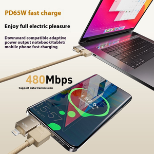 Câble de charge magnétique tout-en-un 65W <span class=keywords><strong>Cordon</strong></span> de charge rapide sans enchevêtrement tressé 4-en-1 pour <span class=keywords><strong>iPhone</strong></span> pour téléphones mobiles Samsung Type-C - Product Image 4